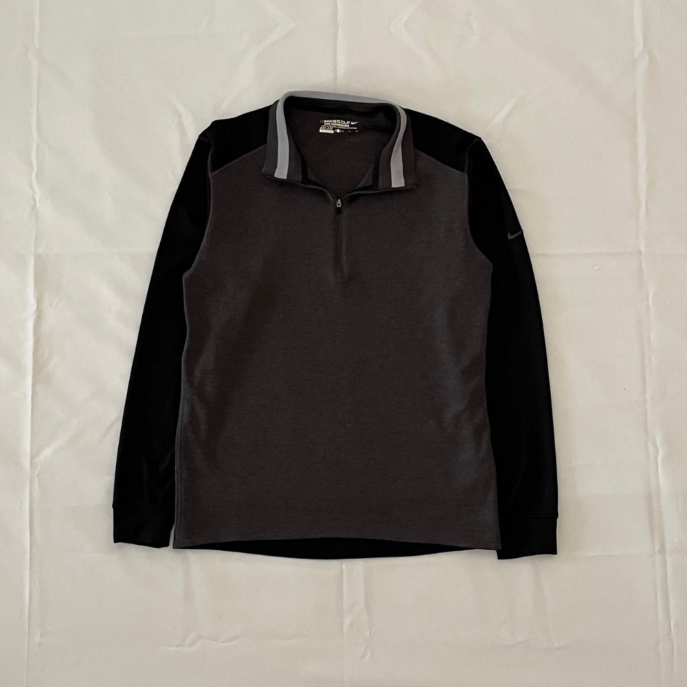 Grey Nike Golf Tour Performance Dri-fit Quarter Zip Sweatshirt